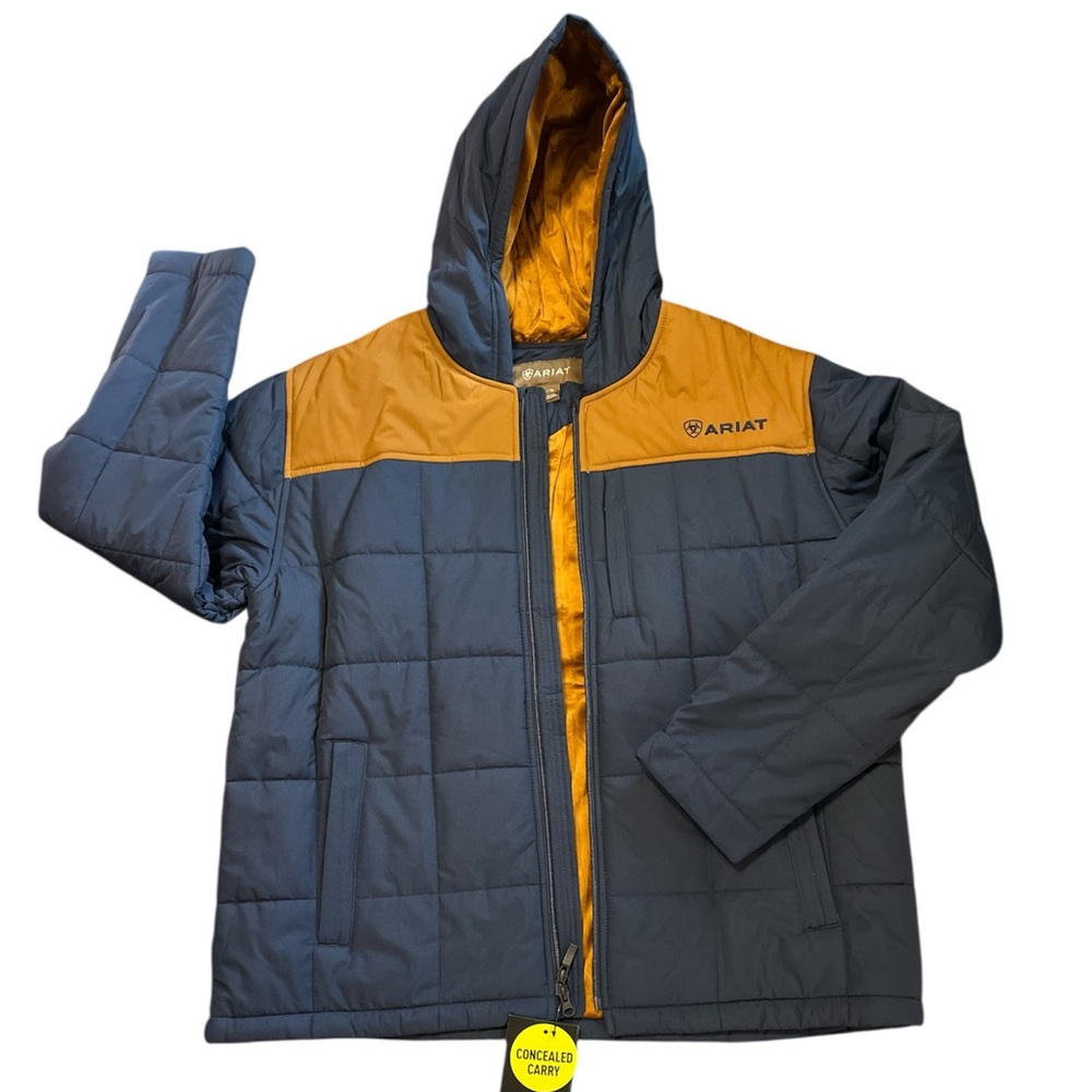 ARIAT NWT Men XL Crius Hooded Insulated Jacket Wind & Water Resistance